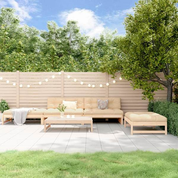 vidaXL 5-tlg. Garten-Lounge-Set Massivholz Kiefer, 3186634