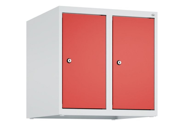 C+P Schrankaufsatz Classic PLUS, Aufsatzschrank, 7035/3020, Zylinderschlösser, 500x500x500mm, 2 Abteile, 080090-29 S10017