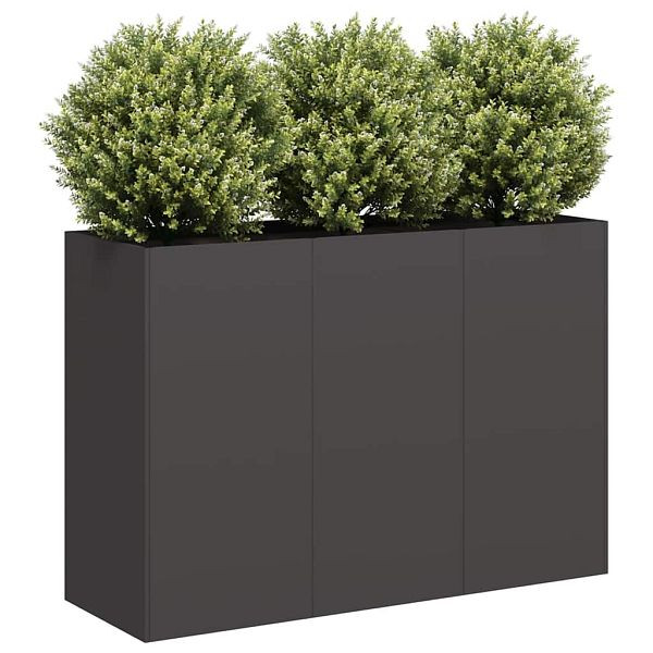 vidaXL Pflanzkübel Schwarz 120x40x80 cm Kaltgewalzter Stahl, 860717
