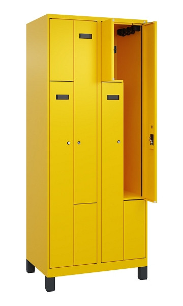 C+P Z-Spind Evolo PLUS, Füße, 4 Fächer, 1950x800x500mm, 1023/1023, Zylinderschloss, 049013-224 S10044