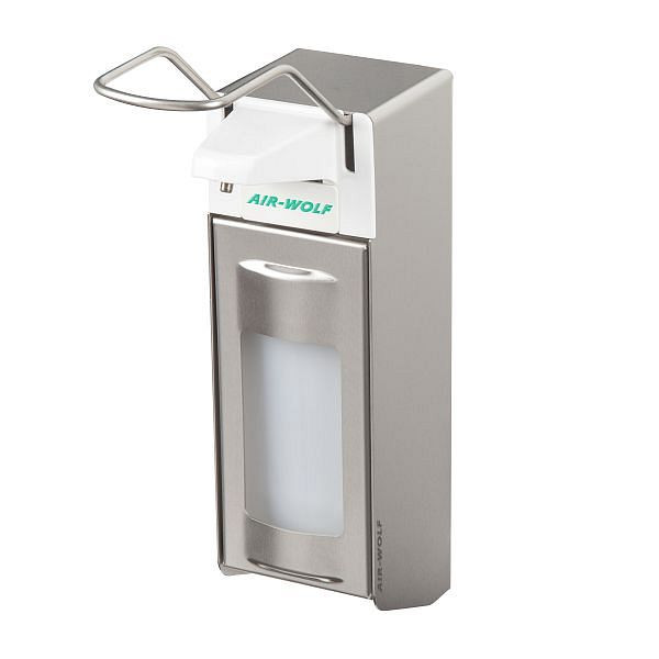 Air Wolf Desinfektionsmittel- und Seifenspender, Serie Omikron II, H x B x T: 340 x 94 x 222 mm, Edelstahl gebürstet, 35-461