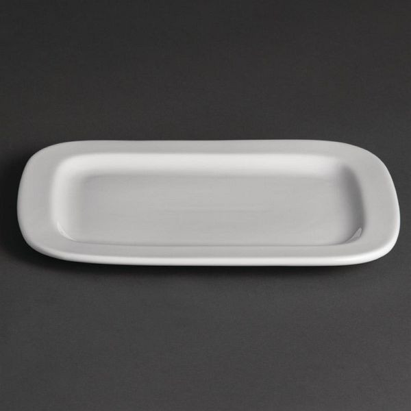 Olympia Whiteware rechteckige Schalen abgerundet 23 x 17cm, VE: 12 Stück, U805