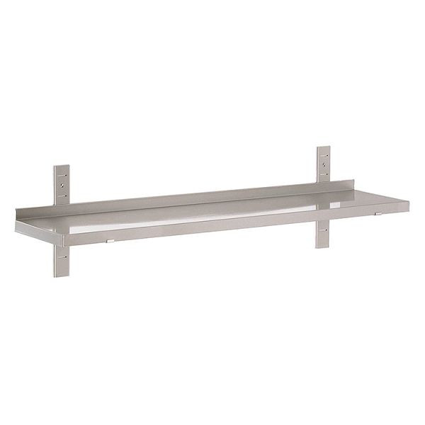 Gastro-Inox Edelstahl AISI 430 Wandregal, 1100x400mm, mit 2 Regalbodenträgern und 2 Wandkonsolen, 303.236