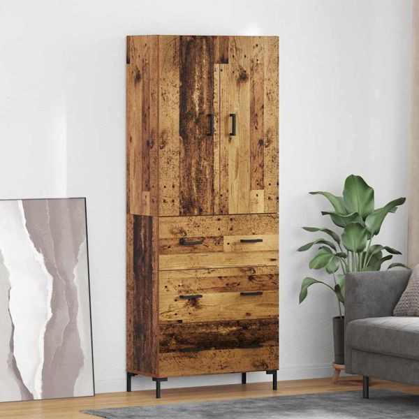 vidaXL Hochboard Wandmontiert Altholz 69,5 x 34 x 180 cm Holzwerkstoff, 3415714