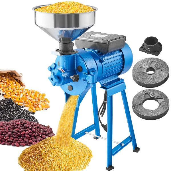 VEVOR 2 in 1 Elektrische Getreidemühle Nass- und Trockeneinsatz Gewürzmühle Kommerzieller Motor 1500 W, DDMPSGWY3000WPEK7V2
