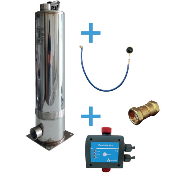 HyFlow HyPress X 65/1200 Kit Kombipaket aus Tauchdruckpumpe, Druckschalter und Schwimmender Entnahme, S32044