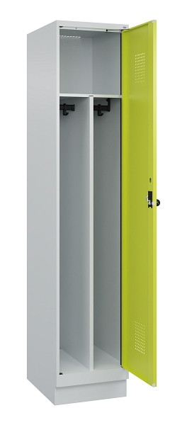 C+P Spind Evolo PLUS, mit Sockel, 1 Abteil, 1950x400x500mm, 7035/0024, Verschluss Drehriegel, 049020-12F S10015