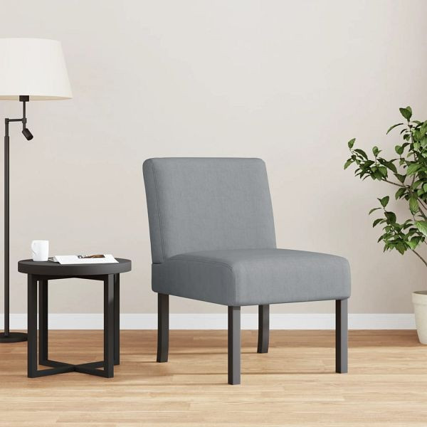 vidaXL Polsterstuhl Hellgrau Stoff (Polyester), Massivholz, 352457