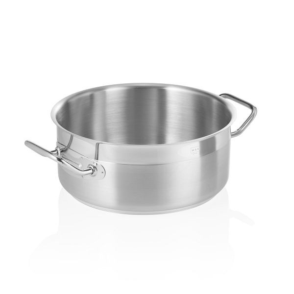 WAS Bratentopf Cookware 21, 25 cm Durchmesser, flache Ausführung, 2109280