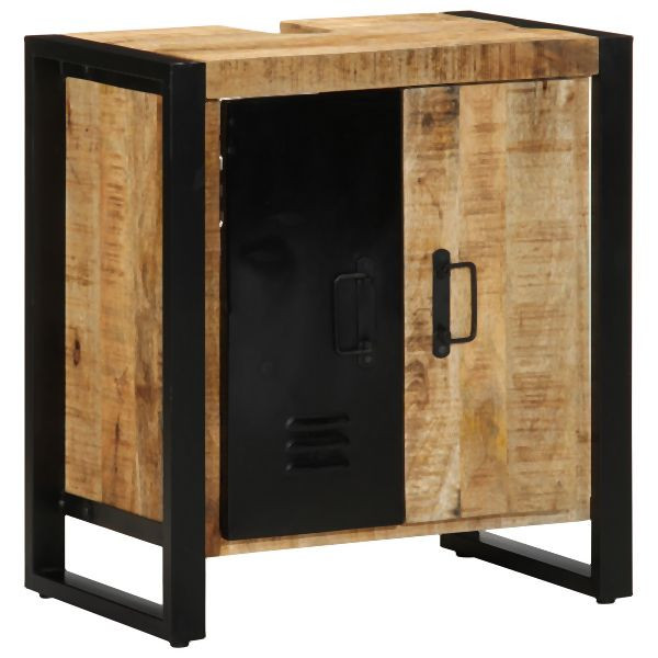 vidaXL Badezimmerschrank 55x35x60 cm Massivholz roh, 4013603