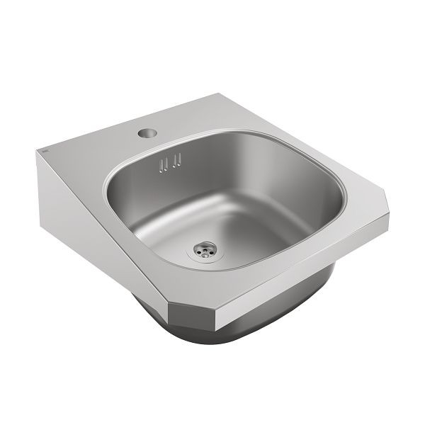 KWC Einzelwaschtisch, Anima, Edelstahl, 400x150x452 mm, mit Überlauf, mit Amaturenbohrung, 2000103763