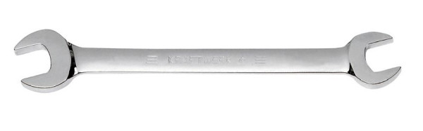 Kraftwerk Doppelgabelschlüssel voll poliert 55 x 60 mm, beidseitig um 15° gekröpft, 3586