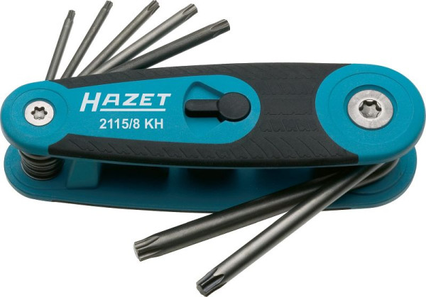Hazet Winkelschraubendreher Satz, Innen TORX® Profil, für Innensechskant-Profil T 9, T 10, T 15, T 20, T 25, T 27, T 30, T 40, 2115/8KH