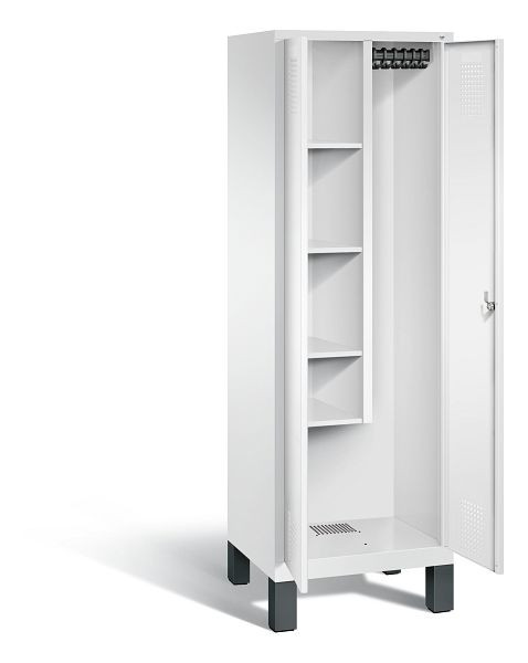 C+P Putzmittel-Spind Evolo, H1850xB610xT500mm, Farbe: Verkehrsweiß, 48110-00 S10094