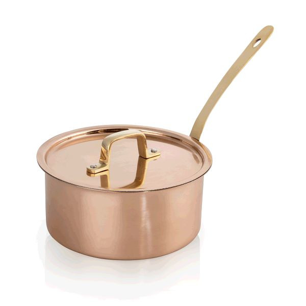 WAS Copper Look 20 Servierkasserolle mit Deckel, Durchmesser 16 cm, Kupfer/Chromnickelstahl, 2003161