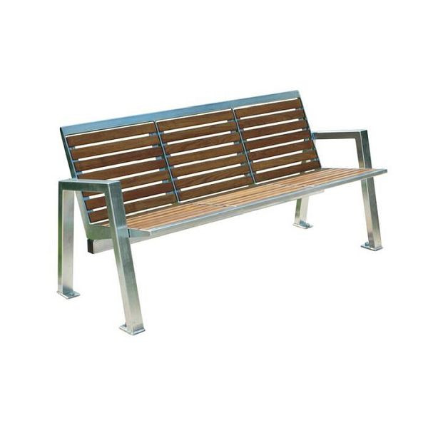 Stein HGS Sitzbank -Angle- mit Rückenlehne, 3-Sitzer /1595mm, 20854