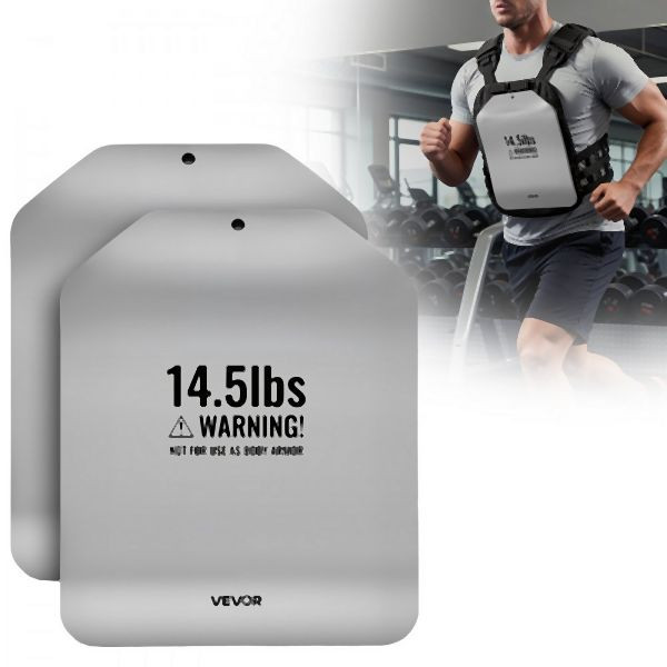 VEVOR Gewichtsplatten für Gewichtswesten 13,2 kg (2 x 6,6 kg), Gebogene Platten für Training, Ergonomisches Zusatzgewicht, HJGKPZPHJGQB5WK0R001V0