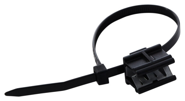 HELLA Kabelbinder, Länge: 200mm, Breite: 4.8mm, Ø von: 3.0mm, Ø bis: 6.0mm, Anschluss oben, quer (schräg), geclipst, schwarz, 8HL 185 549-041