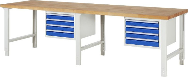 RAU Werkbank Serie 7000 - Modell 7133, B3000 x T900 x H790-1140 mm, 13-7133A1-309B4H.11