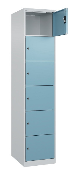 C+P Schließfachschrank Evolo PLUS, 6 Fächer, 1850x400x500mm, 7035/0010, 049000-126 S10009