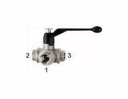 Riegler 3-Wege-Kugelhahn, allseitig dichtend, T-Bohrung, 103395