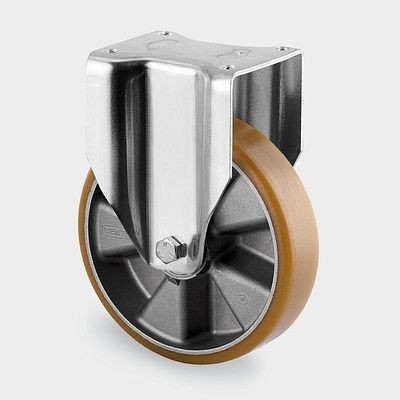 TENTE-ROLLEN Bockrolle, Rad-Ø 160 mm, Tragfähigkeit 800 kg, Bauhöhe 200 mm, A 92 Shore, 4688ITP160P63 Flat