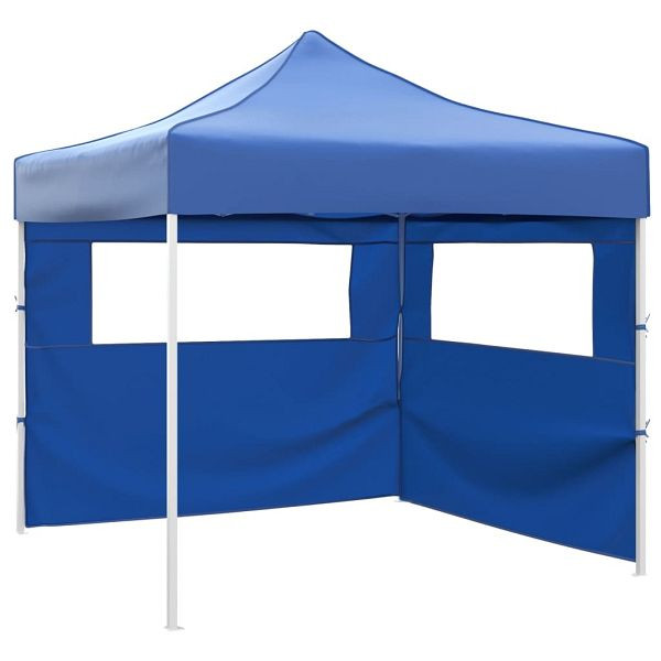 vidaXL Faltzelt mit 2 Wänden 3 x 3 m Blau, pulverbeschichteter Stahl, 44961