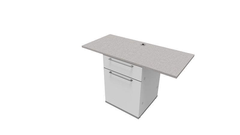 Klain Catering Servicemodul Plattenüberstand beidseitig, Türanschlag, rechts, 1400x650x860 mm, 262-130G4