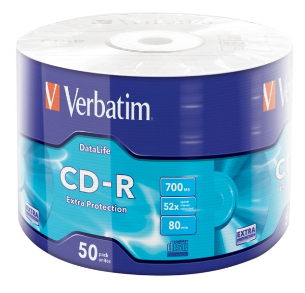 Verbatim CD-R 700MB 52x 50er Wrap, 43787