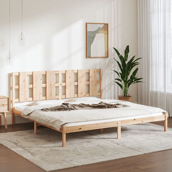 vidaXL Massivholzbett Kiefer 200x200 cm, Material des Bettgestells: Massives Kiefernholz (unbehandelt), 3105620