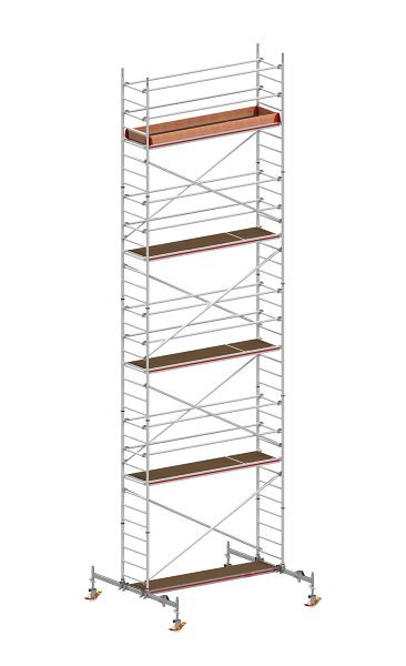 HYMER Fahrgerüst nach DIN EN 1004 mit Comfortaufbau, Rahmenteilbreite 0,80 m, Bühnenlänge 2,95 m, Reichhöhe 10,60 m, 817110