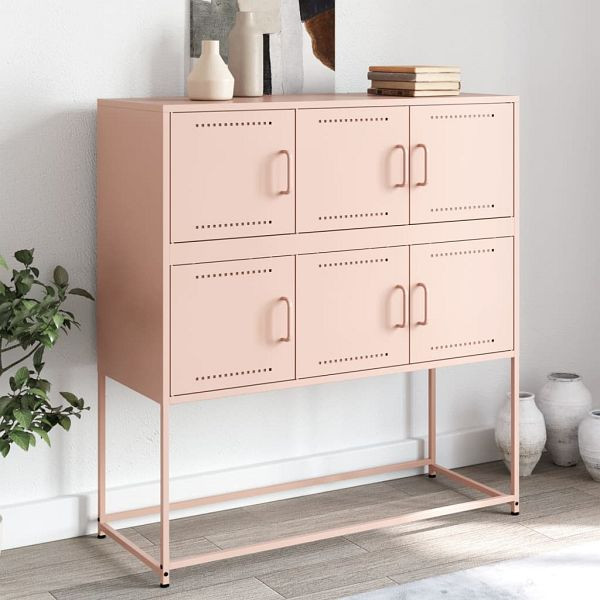 vidaXL Sideboard Rosa 100,5x39x107 cm Kaltgewalzter Stahl, 846597
