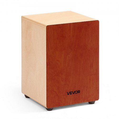 VEVOR Cajon, Kistentrommel mit internen Gitarrensaiten, Holz, tragbare Drum-Box, Silikonfüße, 305x305x430 mm, für Anfänger & Profis, MXGCGKJTXWBXZSUG4001V0