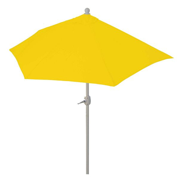 Mendler Sonnenschirm halbrund Parla, Halbschirm Balkonschirm, UV 50+ Polyester/Alu 3kg, 270cm gelb ohne Ständer, 97729