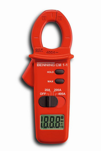Benning CM 1-1, Digital-Stromzange 400 A AC, Grundgenauigkeit: 2 %, 044061
