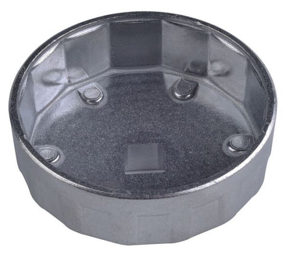 SW-Stahl Ölfilterschlüssel, Alu, 1/2'' Antrieb, 74 mm, 15 Kanten, Aluguss, Version 1, 08450-74/15-1