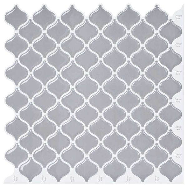 vidaXL Lanturn Fliese 50-teilig Grau 27 x 27 cm Polyurethan und PET, 42046239