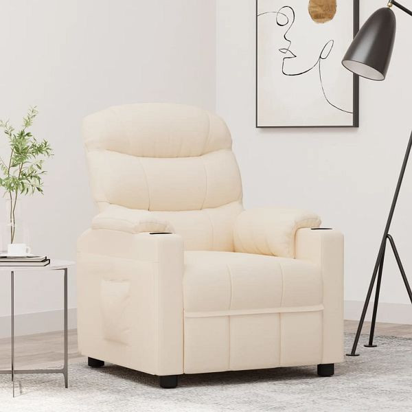 vidaXL Relaxsessel Creme Stoff, 348079, 8720287142140