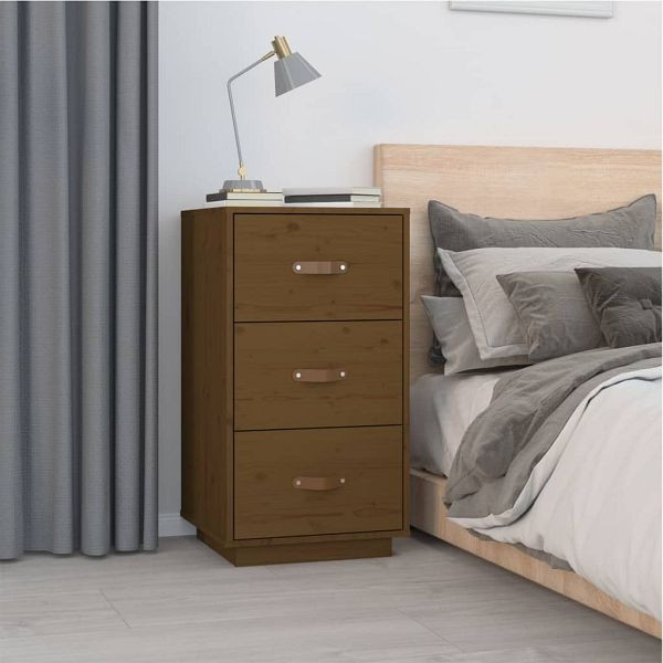 vidaXL Nachttisch Honigbraun 40x40x75 cm Massivholz Kiefer, 818341