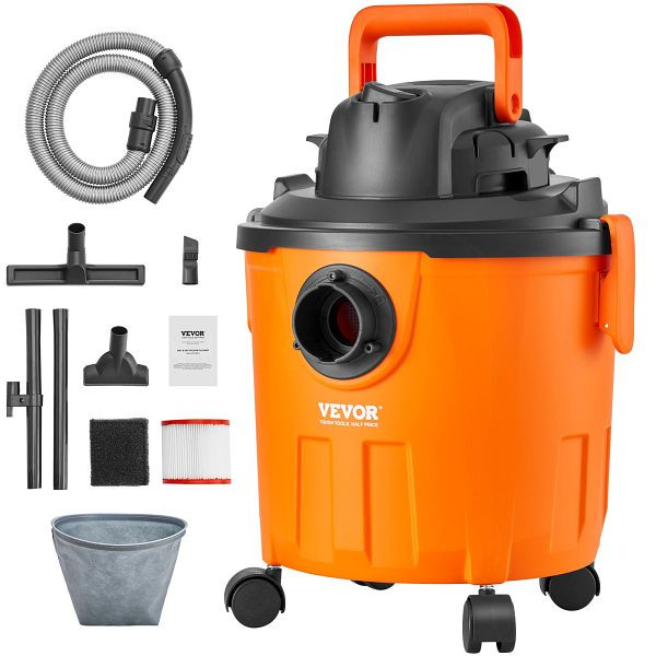 VEVOR Nass Trockensauger Staubsauger Industriesauger 18L 6PS mit Düsenaufsätzen, SYGSZKXCQ18L3GOPZV2
