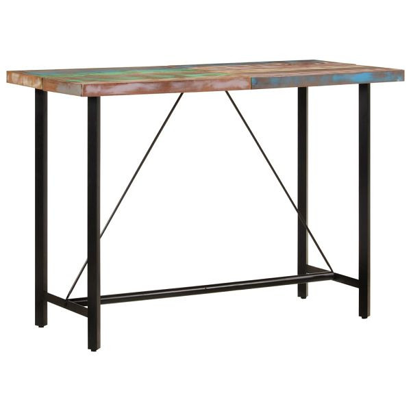 vidaXL Bartisch 150x70x107 cm Altholz Massiv und Eisen, 356374