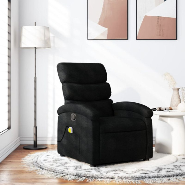 vidaXL Massage-Relaxsessel, schwarzer Stoff, 3205366