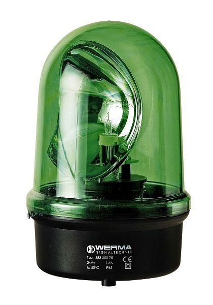 WERMA Drehspiegelleuchte Bodenmontage 24VAC/DC GN- grün, 883.200.75