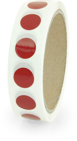 Moedel Markierungspunkte blanko, Polypropylenfolie, rot, Ø 15 mm, VE: 500 Stück/Rolle, 55674