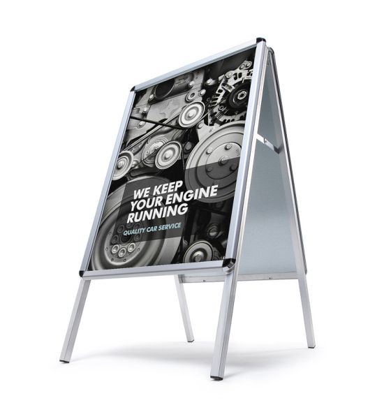 Showdown Displays Kundenstopper 50x70 wetterfest (Rundecken - 32 mm), ZP50x70R32MEWR