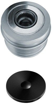 HELLA Generatorfreilauf, Gewindemaß: M14x1,5, Anzahl der Rillen: 5, mit Kappe, 9XU 358 039-031