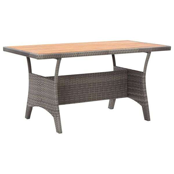 vidaXL Gartentisch Grau 120x70x66 cm Akazie Massivholz, 316586