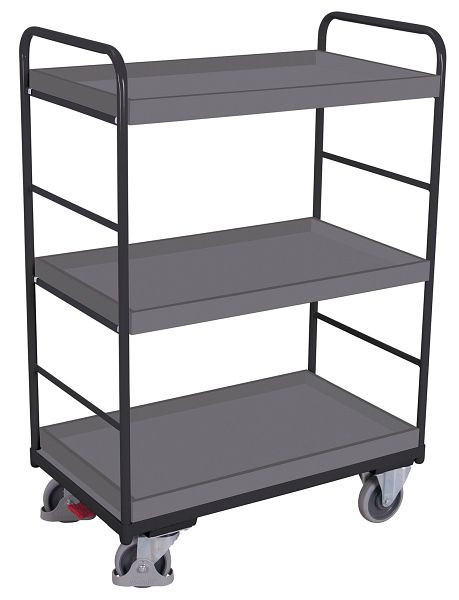 VARIOfit Etagenwagen hoch, Ladefläche: 1.165 x 755 mm, RAL 7016 anthrazitgrau, LadehöheLadehöhen: 525 / 1.070 mm, sw-800.247/AG