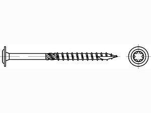 ART 89092 Holzbauschrauben CE Stahl 10 x 300 -T40 galvanisch verzinkt VE=S (25 Stück)