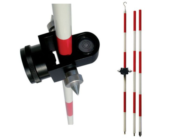 proNIVO Miniprismen-Absteckset mit Prisma verschiebbar auf 1,3 m langen Stab, 206-6518-00